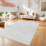 Paco home tapis salon en fausse fourrure pelucheux hautes m�ches doux plusieurs couleurs 300x400 cm, ...