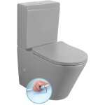 Sapho - paco - wc combin�e, �vacuation vario, rimless, gris pc1012wrgr