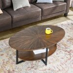 Padma house table basse de salon, table de canap� ovale, table basse � 2 �tages, table a caf� bas