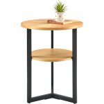 Padma house table ronde avec rangement fin ferme dans le salon, table ronde � deux �tages, en bois massif ...