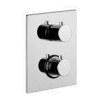 Paffoni - mitigeur thermostatique douche encastr blanc mat, plaque 150x200 mm light series liq513bo ...