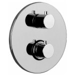 Paffoni - mitigeur thermostatique douche encastr blanc mat, plaque mtallique 200 mm light series liq019bo ...