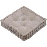 Pais coussin de sol en velours c�tel� dandy taupe