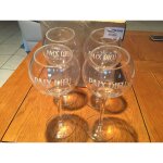Paix dieu - lot de 4 verres 25 / 33 cl - mod�le demi - lune - rare