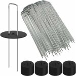 Paillage pour plante - lot de 60 agrafes de jardin paysager de 15 cm + 60 joints d'�tanch�it�, piquets ...