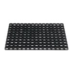 Paillasson bagues ouvertes noir caoutchouc l400xl600xs22 mm