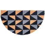 Paillasson coco 38x68 cm antid�rapant tapis demi - lune ext�rieur porte entr�e - d
