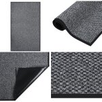 Paillasson gris 90x150 cm - tapis d'entre - paillasson intrieur - paillasson extrieur - tapis absorbant ...