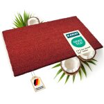 Paillasson en noix de coco, fibres de coco antid�rapantes rouge 17 mm 40 x 60 cm