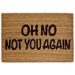 Paillasson en noix de coco � oh non, pas toi encore �, tapis d'entr�e, home coir, 60 x 40 cm, antid�rapant, ...
