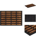 Vidaxl - paillasson rectangulaire 40x60 cm caoutchouc et fibre de coco - tapis d'entre - paillasson ...