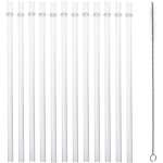 Pailles r�utilisables transparentes de 28 cm (11 pouces), extra longues, pour gobelets mason jar de 710 ...
