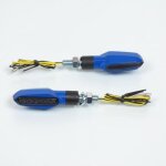 Paire de clignotant bleu � led 12v mad mars pour moto scooter