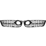 Lifcausal - une paire de couvercles de calandre de phare antibrouillard avant standard en nid d'abeille ...