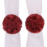 Paire d'embrasses de rideaux en dentelle et fleurs, dcorations de nol, porte - rideaux en ruban, pour ...