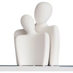Paire de figurines dcoratives modernes, ensemble - blanc