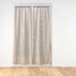 Paire de panneaux passe - tringle 2 x 70 x 200 cm ? effet lin haltona noisette