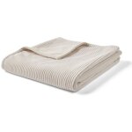 Lisa design - palerma - plaid - 200x140 cm - en velours c�tel� et velours - beige