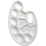 Palette de peinture en plastique ovale blanche, palette de peinture � l'huile, palette de peinture, blanc ...