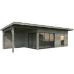 Palmako - abri de jardin andrea b avec annexe naturel , 44 mm Épaisseur paroi 895 x 300 cm Palmako - abri de jardin andrea b avec annexe naturel , 44 mm Épaisseur paroi 895 x 300 cm