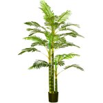 Mh - palmier areca artificiel hauteur 190 cm avec 30 grandes feuilles en plastique pot inclus