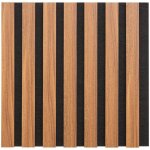 Lot de 3 panneaux dcoratifs colva effet noyer fond noir 30x30cm atmosphera crateur d'intrieur