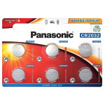 Panasonic cr2032 lot de 6 piles bouton au lithium 3 v 225 mah
