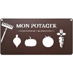 Pancarte décorative métal mon potager 25 x 12, 5 cm fer vieilli Pancarte décorative métal mon potager 25 x 12, 5 cm fer vieilli