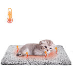 Panier auto - chauffant pour chat, tapis de couchage thermique ultra - doux, lavable et antid�rapant, ...