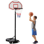 Panier de basket - ball sur pied avec poteau panneau, base de lestage sur roulettes hauteur r�glable ...