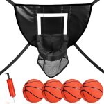 Panier de basket pour trampoline : bord arrachable pour plonger le trampoline, mini panier de basket ...