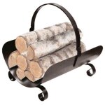 Panier � bois en m�tal ? design portable 60 cm