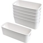 Paniers et botes de rangement 6pcs botes de rangement plastique 24x9x8 cm panier rangement cuisine ...