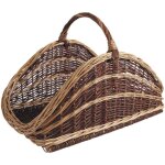 Sannover - panier à bûches arrondi en osier avec poignée Sannover - panier à bûches arrondi en osier avec poignée
