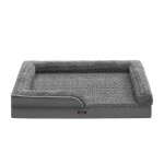 Panier pour chien, lit pour animal, orthopdique, mousse alvole, bords surlevs rembourrs, housse ...