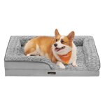 Panier pour chien, lit pour animal, orthop�dique, mousse alv�ol�e, bords sur�lev�s rembourr�s, housse ...