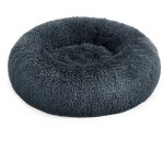 Panier pour chien, lit ronde en forme de beignet, canap�, coussin central amovible et lavable, tissu ...