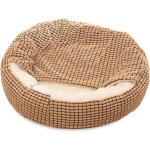 Kinsi - panier chien moyen taille, lit pour chien round, lavable panier , diamtre 60cm