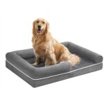 Panier pour chien orthop�dique, canap�, lit pour animaux, rembourrage moelleux, bords rehauss�s, housse ...