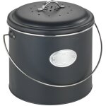 Poubelle de compost wenko nero 6l noir avec filtre charbon actif pour cuisine bac  compost design lgant ...