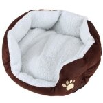 Panier corbeille niche maison lit amovible pour chien chat animaux taille s 46 x 42 x 15cm coffe