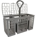 Panier � couverts, pour lave vaisselle siemens bosch, 220 x 115 x 90 mm, gris, poign�e ronde amovible, ...