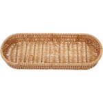 Panier couverts tiss� main, organisateur imitation rotin, contenant rectangulaire