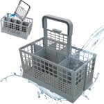 Panier � couverts universel pour lave - vaisselle, poign�e amovible, couvercle en grille pliable, accessoires ...