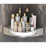 Panier de douche coin plateau tournant salle de bain organisateur �tag�res lazy pas de per�age coin douche ...