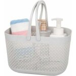 Panier de douche portable, panier de rangement en plastique avec poign�es, bacs de rangement pour cuisine, ...