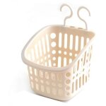 Panier de douche suspendu en plastique, panier de rangement pour organisateur de connexion, avec crochet ...