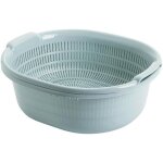 Panier �gouttoir / passoire de cuisine, double couche, en plastique, pour laver l�gumes, fruits et riz, ...