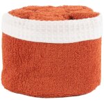 Panier invit avec serviettes brique 30x30 cm