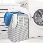 Panier à linge autoportant 75l, grand panier à linge pliable et imperméable avec poignées facile transporter, ... Panier à linge autoportant 75l, grand panier à linge pliable et imperméable avec poignées facile transporter, ...